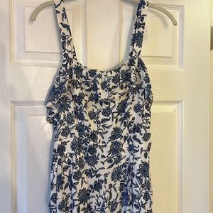 LOFT Floral Paisley Jumpsuit Size 4